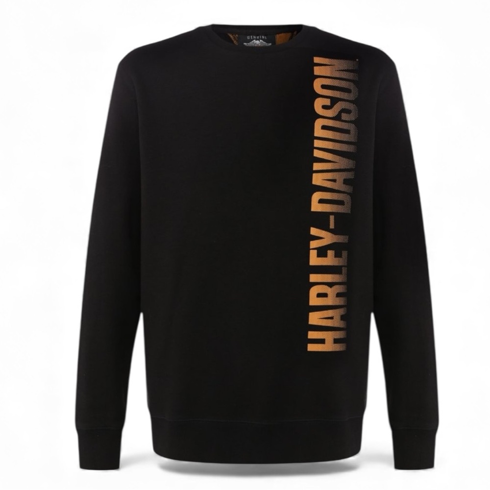 Harley-Davidson Offset Black and Gold Crewneck Sweatshirt Unisex Size 3XL